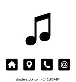 music note icon, symbols vector