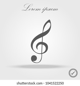Music note icon in trendy flat style isolated on background. Music note icon page symbol for your web site design Music note icon logo, app, UI. Music note icon Vector illustration, EPS10.