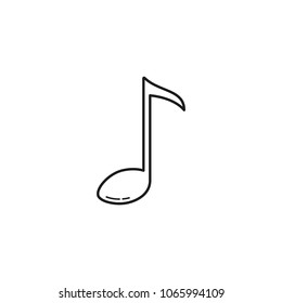 music note icon in trendy flat style 