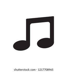 music note icon in trendy flat style 