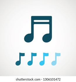 Music note icon in trendy flat style isolated on background. Music note icon page symbol for your web site design logo, app, UI. Vector illustration, EPS10. - Vector