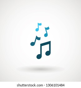 Music note icon in trendy flat style isolated on background. Music note icon page symbol for your web site design logo, app, UI. Vector illustration, EPS10. - Vector