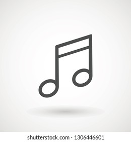 Music note icon in trendy flat style isolated on background. Music note icon page symbol for your web site design logo, app, UI. Vector illustration, EPS10. - Vector