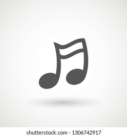 Music note icon in trendy flat style isolated on background. Music note icon page symbol for your web site design logo, app, UI. Vector illustration, EPS10. - Vector