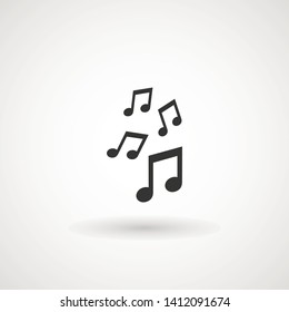 Music note icon in trendy flat style isolated on background. Music note icon page symbol for your web site design logo, app, UI. Vector illustration,