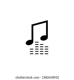 Music note icon in trendy flat style isolated on background. Music note icon page symbol for your web site design Music note icon logo, app, UI. Music note icon Vector illustration, EPS10.