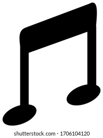 Music note icon in trendy flat style isolated on white background for web and app
