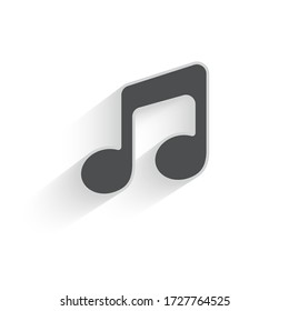 Music note icon in trendy flat style vector isolated on white background. Music note icon page symbol for your web site design logo, app, UI. Vector illustration, EPS10. - Vector