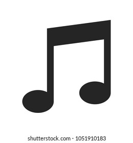 Music note icon, vector