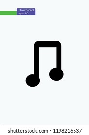 Music note icon, Vector