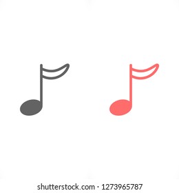 Music note icon - Vector