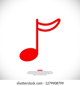 Music note icon - Vector