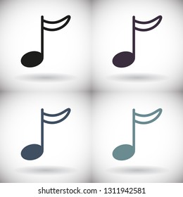 Music note icon - Vector