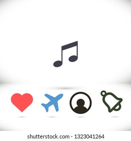 Music note icon - Vector
