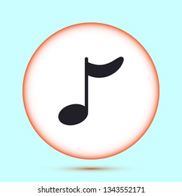 Music note icon - Vector