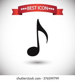 Music note icon vector