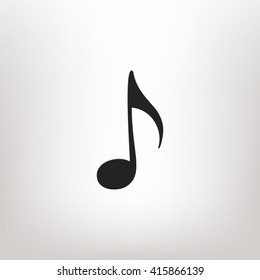 Music note icon vector