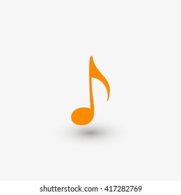 Music note icon vector