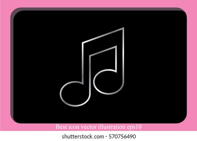 Music Note Icon Vector.