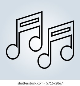 Music note icon - Vector