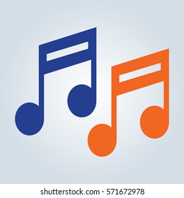 Music note icon - Vector