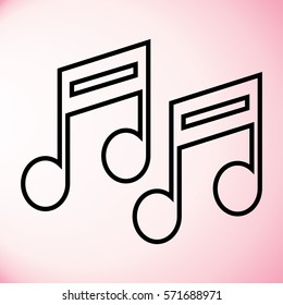 Music note icon - Vector