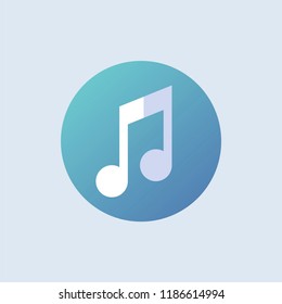 Music Flat Icon Illustration Stock Vector (Royalty Free) 444591544