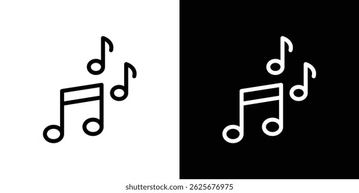 Icono de nota musical colección de Vector. ilustración de signo de Vector
