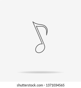 Music note icon. Vector concept illustration for design.