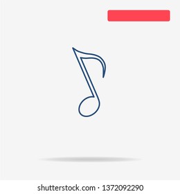Music note icon. Vector concept illustration for design.