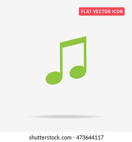 Music note icon. Vector concept illustration for design.
