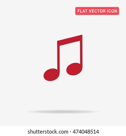 Music note icon. Vector concept illustration for design.