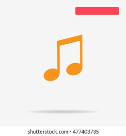 Music note icon. Vector concept illustration for design.