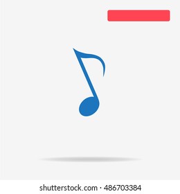 Music note icon. Vector concept illustration for design.