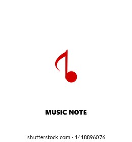 music note icon. music note vector design. sign design. red color