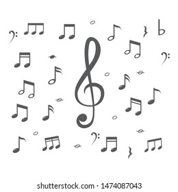 Music note icon vector design