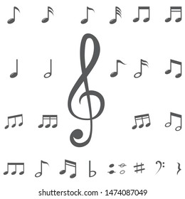 Music note icon vector design