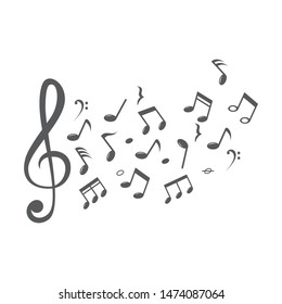 Music note icon vector design