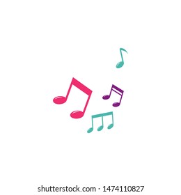 Music note icon vector design