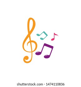 Music note icon vector design