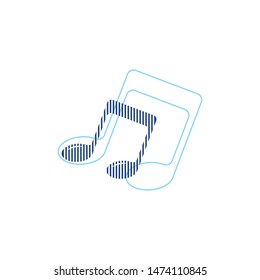 Music note icon vector design