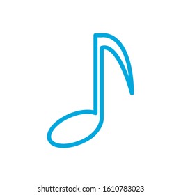 Music note icon vector design template