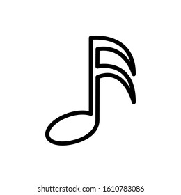 Music note icon vector design template