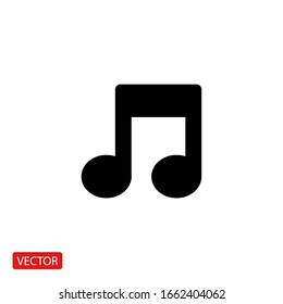 Music note icon vector design