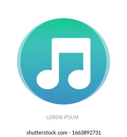 Design der Vektorillustration mit Musiknotizen