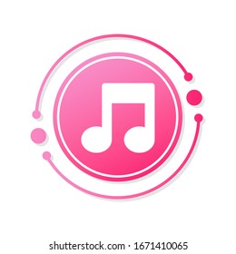 Music note icon vector design