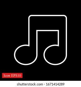 Music note icon vector design