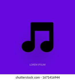 Diseño vectorial de icono de nota musical