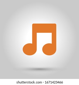Diseño vectorial de icono de nota musical