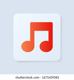 Diseño vectorial de icono de nota musical